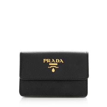 Prada Saffiano Leather Card Case (SHF-19855)