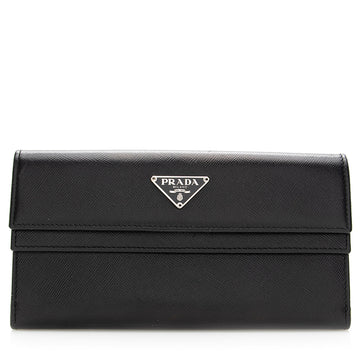 Prada Saffiano Leather Double Flap Wallet (SHF-19872)
