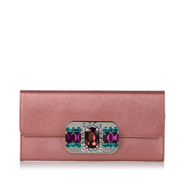 Prada Saffiano Leather Long Wallet (SHG-30480)