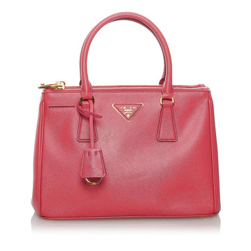 Prada Saffiano Lux Galleria Double Zip Satchel (SHG-29623)