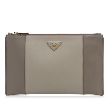 Prada Saffiano Zip Clutch (SHG-w9pW4U)