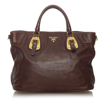 Prada Soft Calf Leather Satchel (SHG-29403)