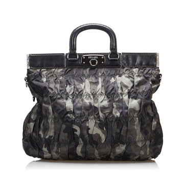 Prada Tessuto Gaufre Camouflage Business Bag (SHG-WuXMhK)