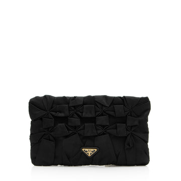 Prada Tessuto Origami Diamond Pleated Clutch