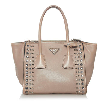 Prada Twin Pocket Leather Handbag (SHG-29256)