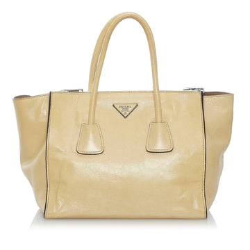 Prada Twin Pocket Leather Handbag (SHG-32969)