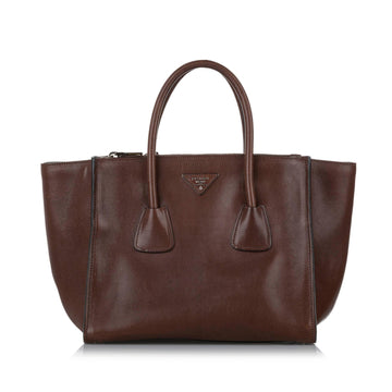 Prada Twin Pocket Leather Satchel (SHG-19129)