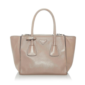 Prada Twin Pocket Leather Satchel (SHG-32635)