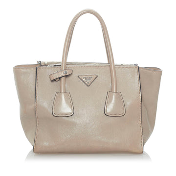 Prada Twin Pocket Leather Satchel (SHG-33124)