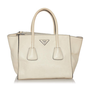 Prada Twin Pocket Leather Satchel (SHG-37593)