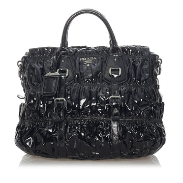 Prada Vernice Gaufre Satchel (SHG-32922)