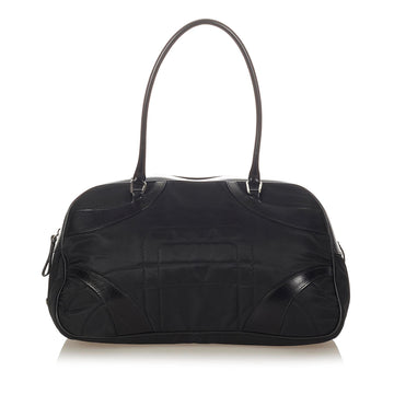 Prada Vitello Drive Nylon Bowler Bag (SHG-31757)