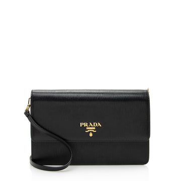 Prada Vitello Move Mini Wallet on Chain (SHF-22579)