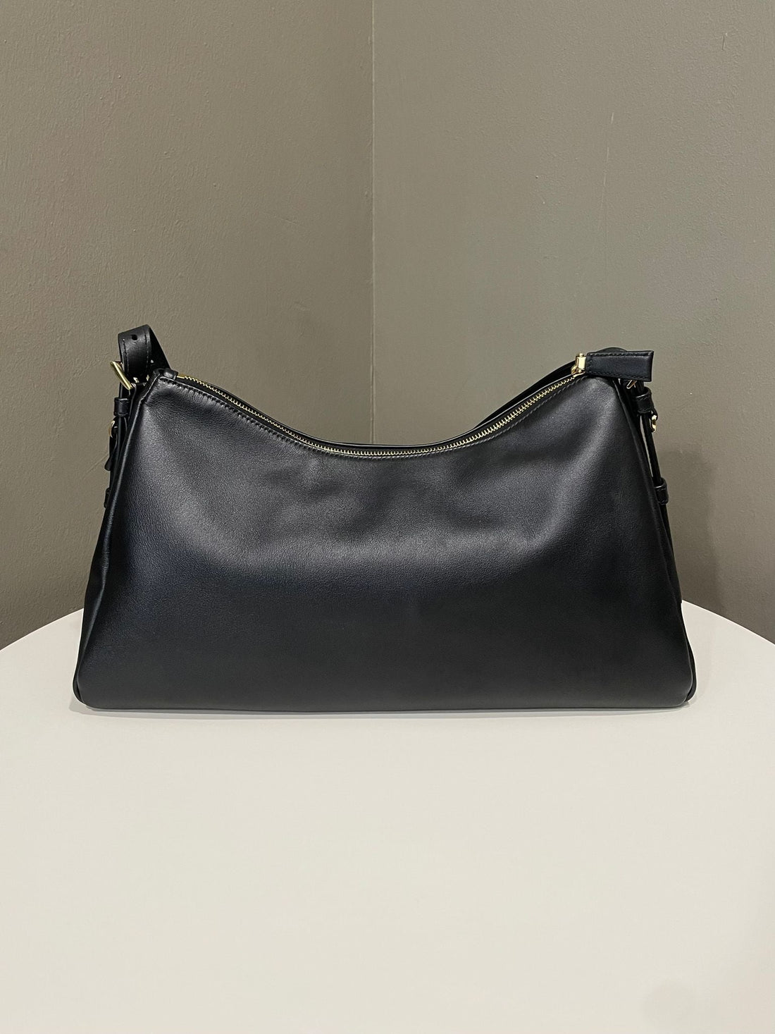 Prada Aimée Leather Shoulder Bag Black Calfskin
