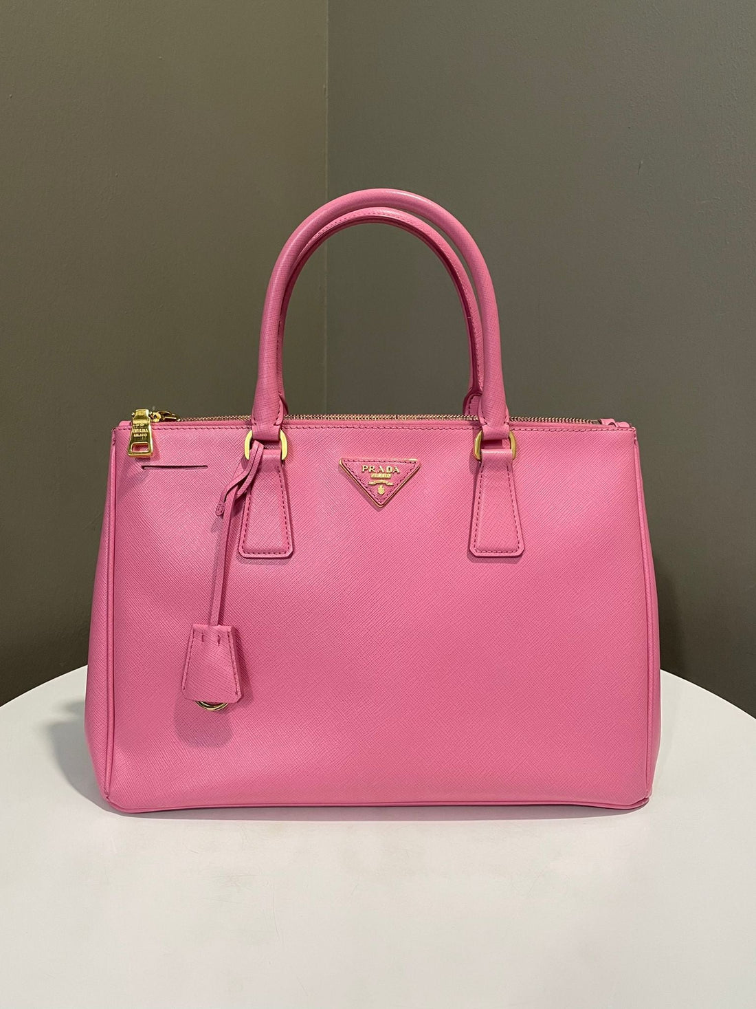 Prada Galleria Tote Bag Begonia Pink Saffiano Leather