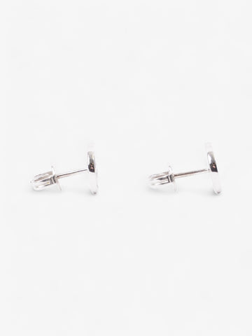 Gucci GG Marmont Stud Earrings White White Gold