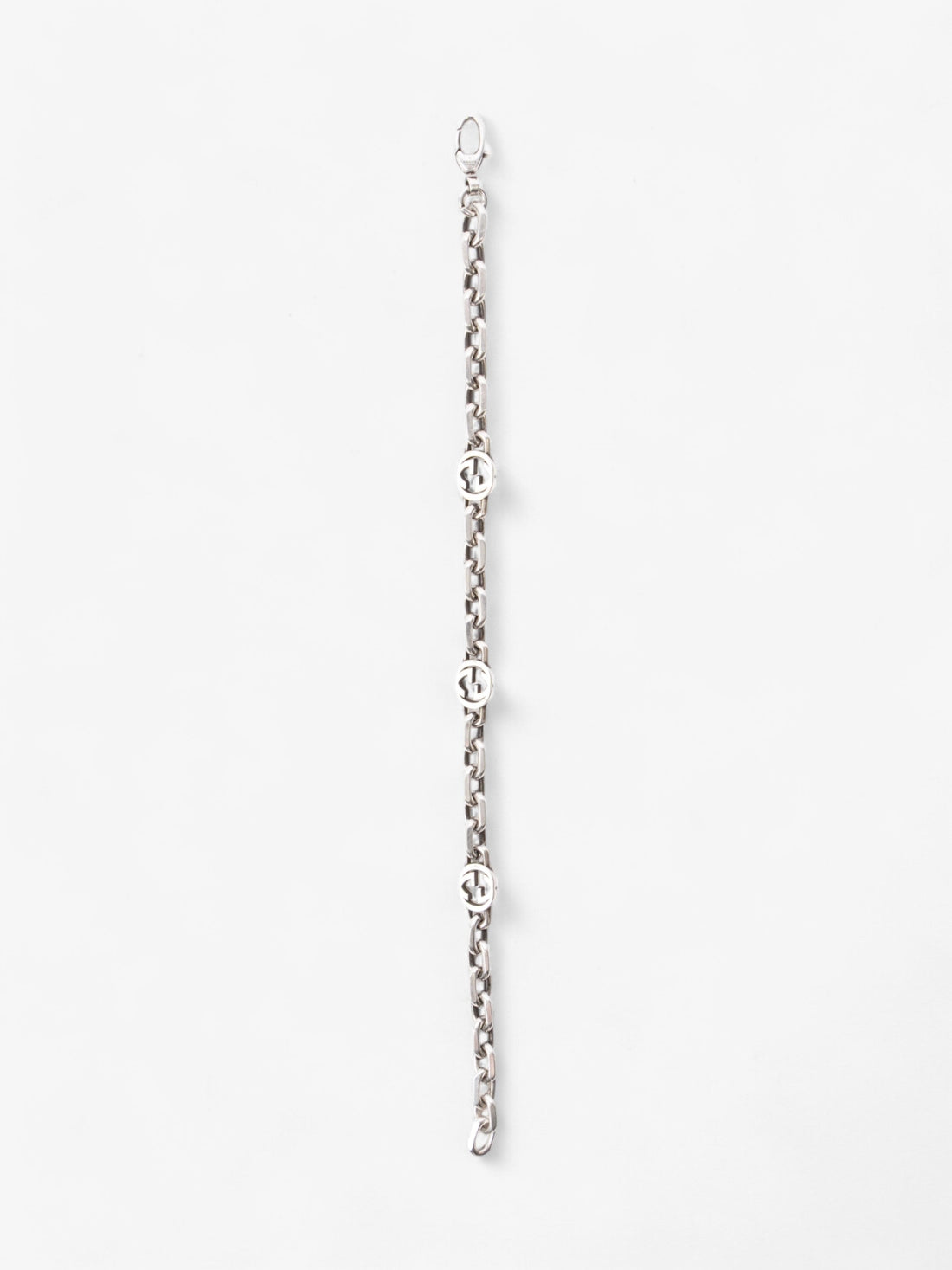 Gucci Interlocking G Chain Bracelet Silver Silver Sterling 21