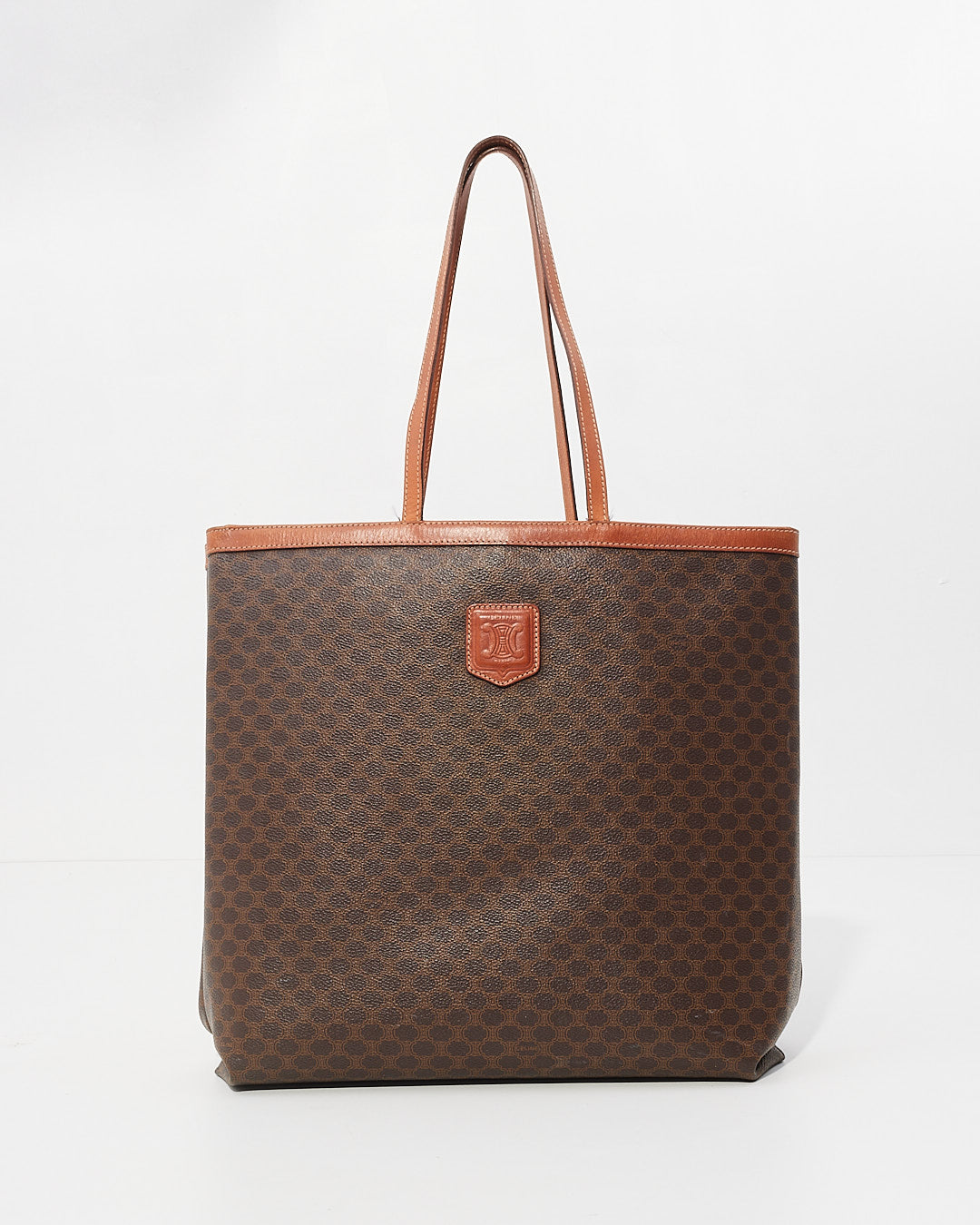 Celine   Brown Monogram Print Tote Bag
