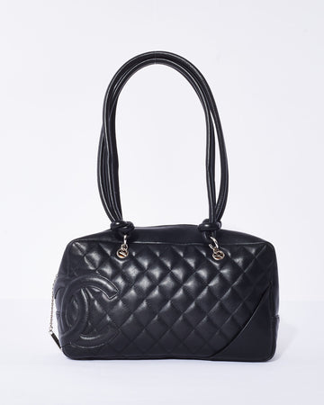 Chanel   Black Leather Cambon Shoulder Bag