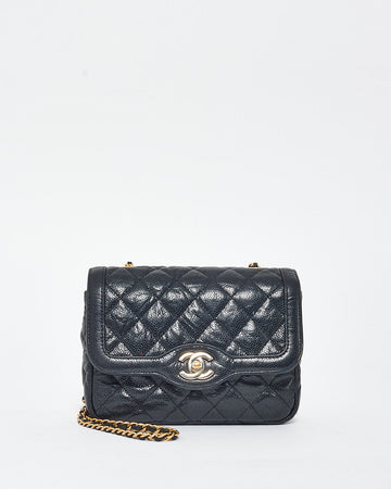 Chanel   Black Caviar Leather Diana Crossbody Camera Bag