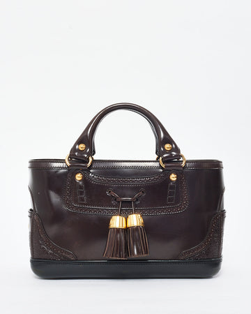 Celine   Dark Brown Leather Boogie Bag