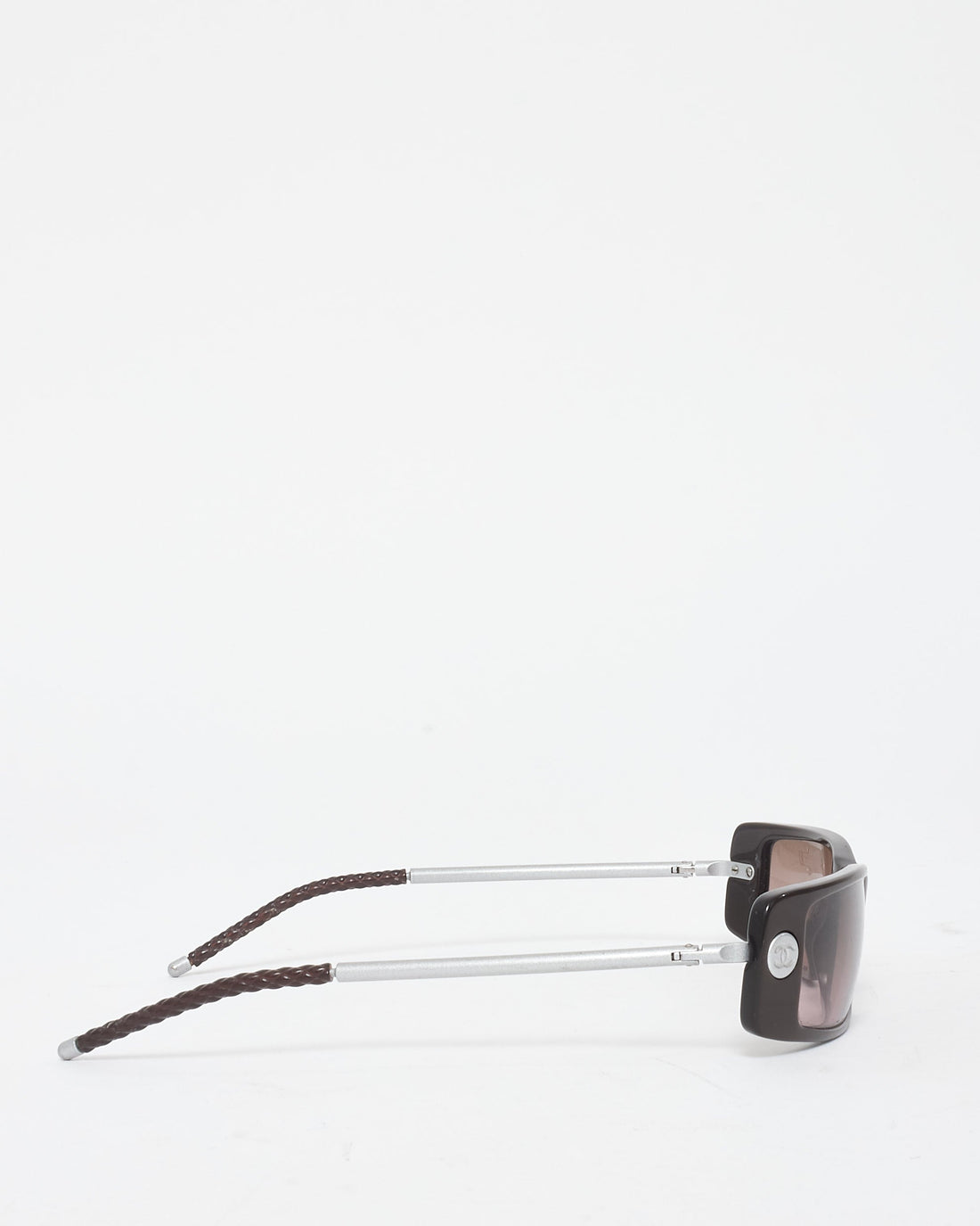 Chanel   Brown Acetate c.638/12 Rectangular Sunglasses