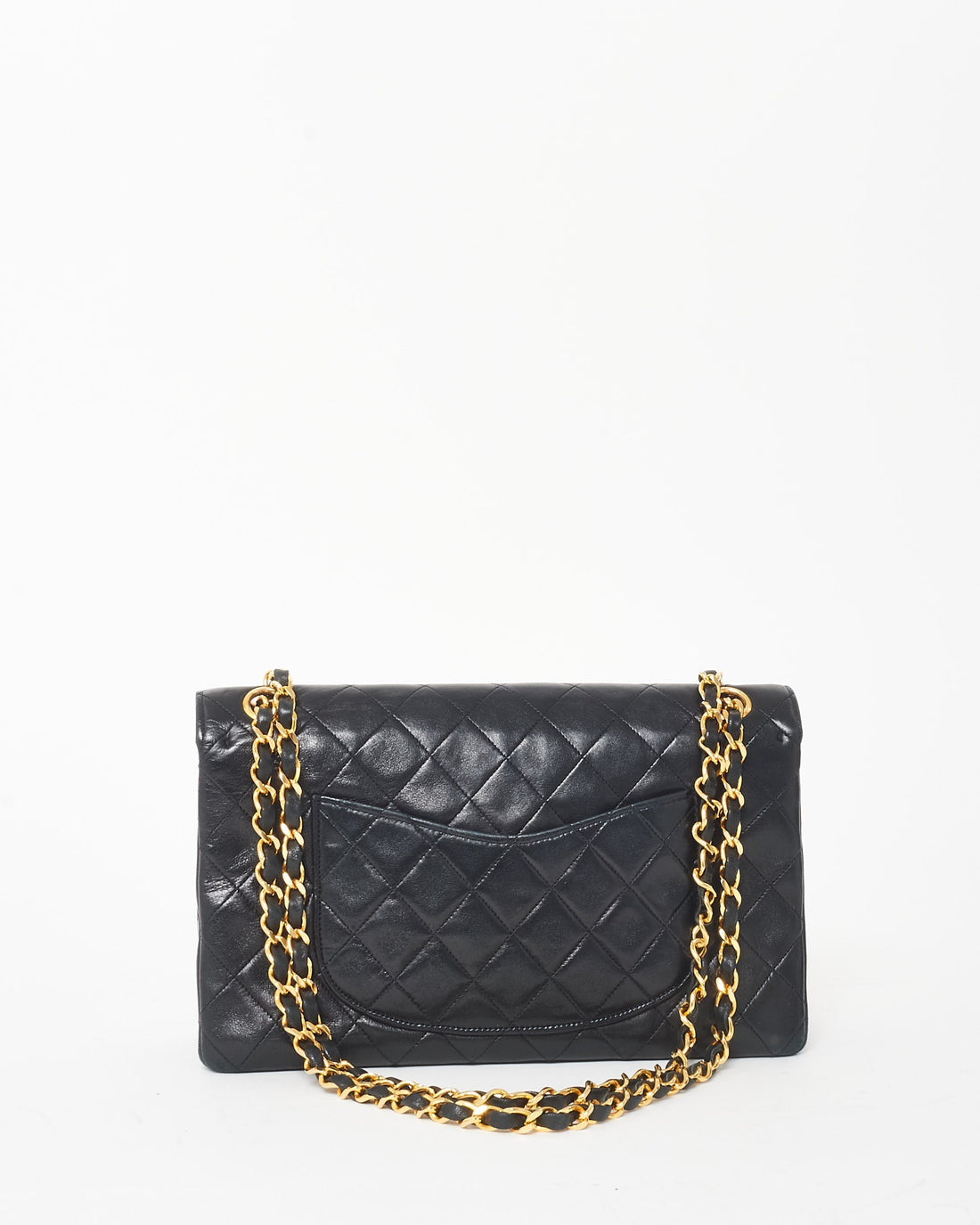Chanel   Black & 24K Gold Plated Lambskin Flap Bag