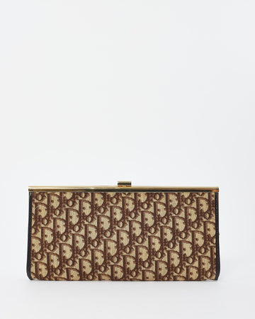 Dior Brown Oblique Canvas   Clutch