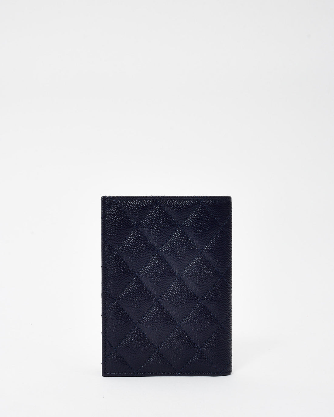 Chanel Navy Blue Caviar Leather Classic Passport Holder