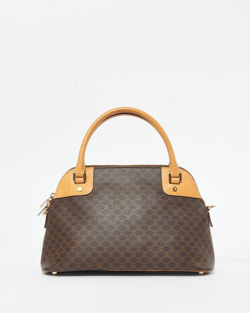 Celine   Brown Leather Triomphe Macadam Bag