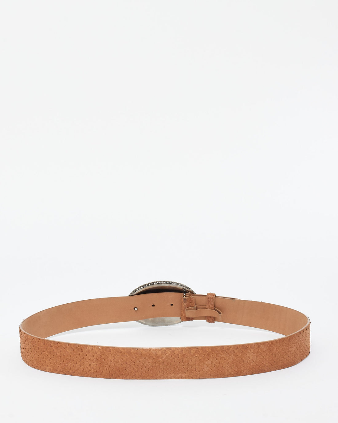 Chanel   Brown Python Leather Western Style Belt - 90/36