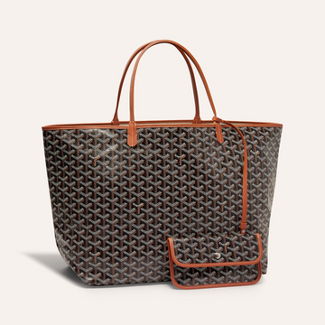 SAINT LOUIS GM 40CM BLACK AND TAN CANVAS House Of Sarah