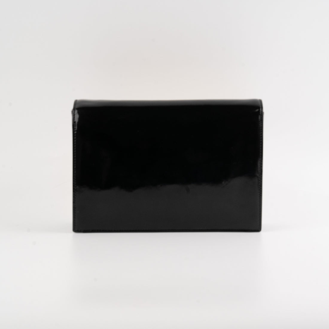 Chanel   Patent Graphic Clutch