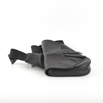 Christian Dior Mens Oblique Leather Saddle Bag