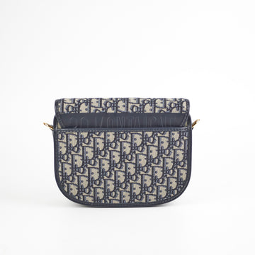 Christian Dior Medium Bobby Navy Oblique