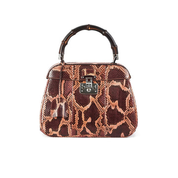 Gucci Lady Lock Python Bamboo Top Handle
