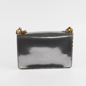Dior J'Adior Metallic Silver Patent Leather Medium