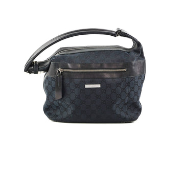 Gucci   GG Canvas Black Shoulder Bag