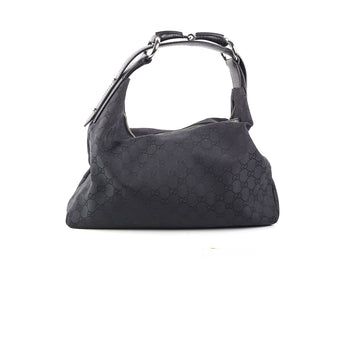 Gucci Horsebit Hobo GG Medium Bag Black