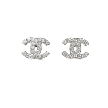 Chanel CC Logo Crystal Earrings