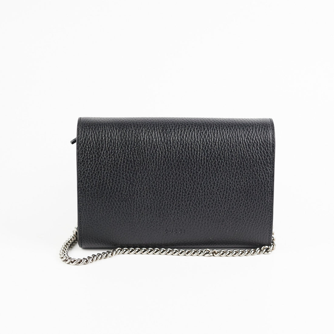 Gucci Dionysus Leather Mini Chain Bag Black