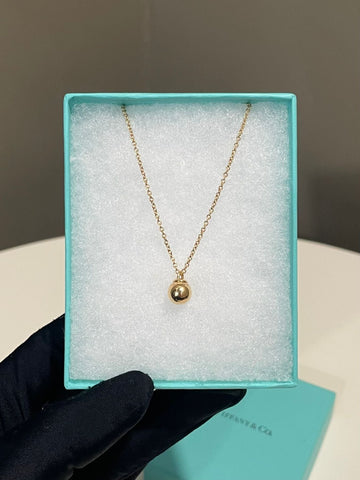 Tiffany & Co Ball Pendant Pendant Necklace 18K Yellow Gold