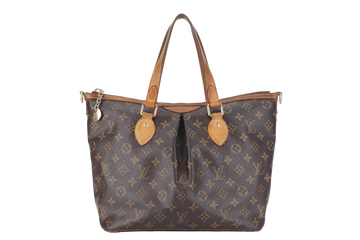 LOUIS VUITTON PALERMO PM (M40145) MONOGRAM CANVAS GOLD HARDWARE WITH STRAP AND DUST COVER
