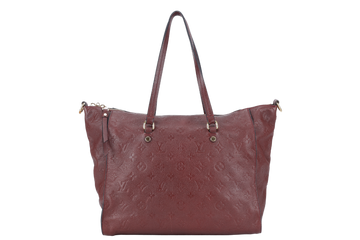 LOUIS VUITTON LUMINE  PM (M93413) BURGUNDY MONOGRAM EMPREINTE GOLD HARDWARE WITH DUST COVER