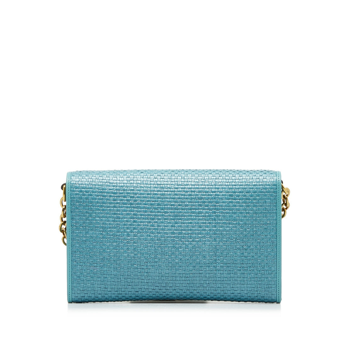 GUCCI Horsebit 1955 Raffia Chain Bag