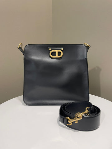 Dior J'adior Tote with Strap Black Calf Leather