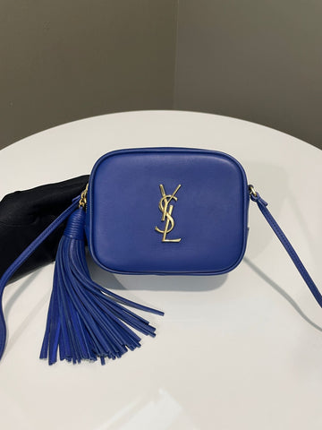 Saint Laurent Blogger Bag Cobalt Blue Lambskin