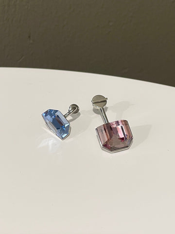 Dior Mismatch Earring Crystal Blue / Pink