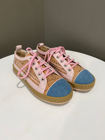 Chanel Jetty Sneaker Denim/ Pink Size 37