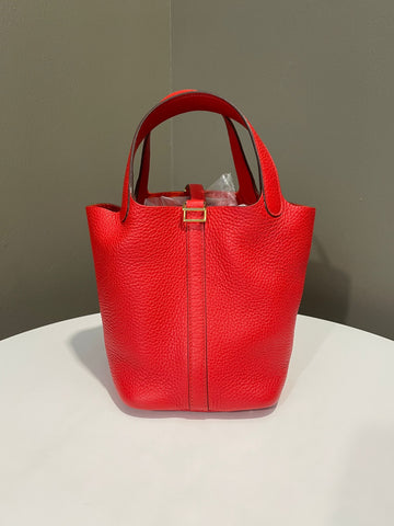 Hermes Picotin Lock PM 18 Rouge Tomate